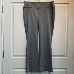 Nine West XXLL Bootcut Black White Wide Elastic Waistband Pull On Knit Pants